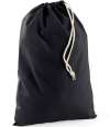 W915 Westford Mill Recycled Cotton Stuff Bag Black colour image